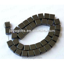 10MM Loose Magnetic Hematite Square Beads 16"